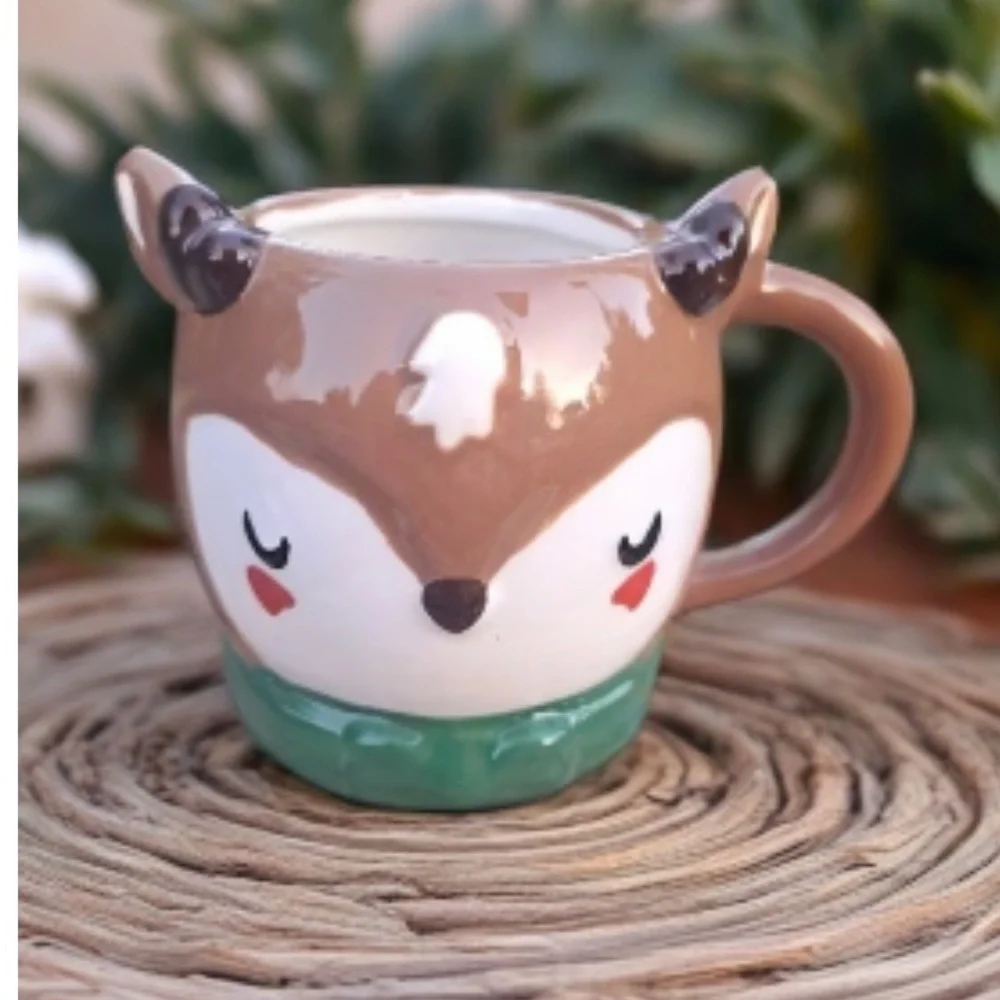 🆕 Target Cozy Reindeer Mug Coffee Cup, Ceramic Mug Christmas Holiday Decor